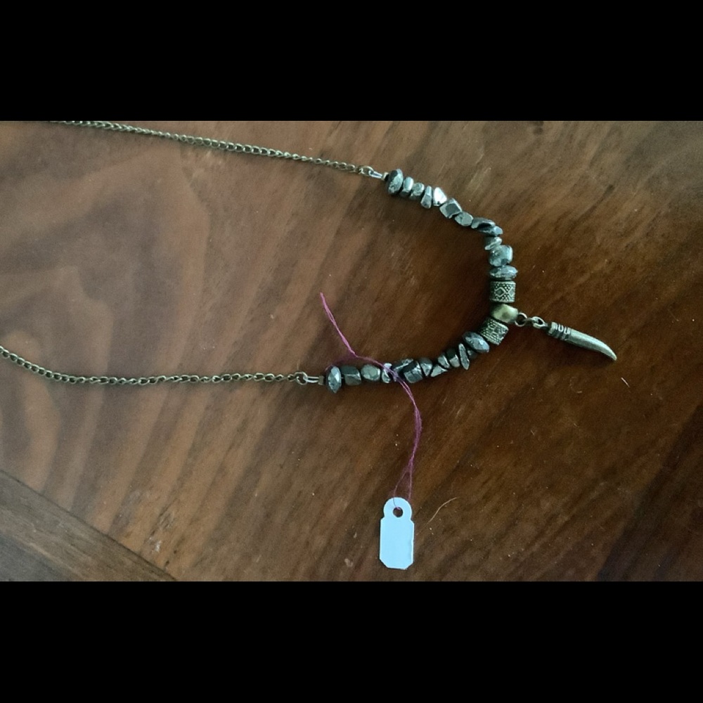 Antique brass finish necklace